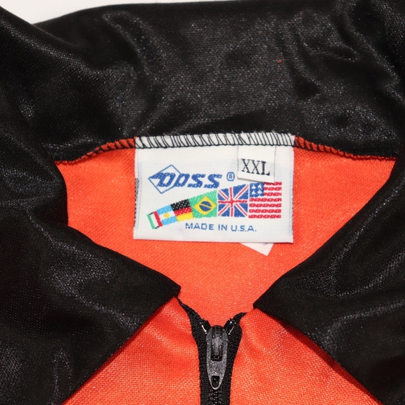 80s New Doss Mens Soccer Referee Jersey Orange - Picture 7 of 8